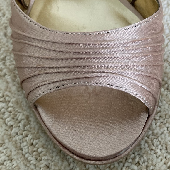 Wide Width Satin Formal Crossover Heels - Picture 5 of 10